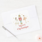 くるみ割り人形の冬のバレエ クリスマス スクエアシール (封筒)