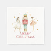 くるみ割り人形の冬のバレエ クリスマス スタンダードカクテルナプキン (正面)