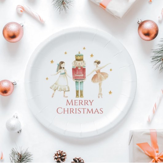 くるみ割り人形の冬のバレエ クリスマス ペーパープレート
