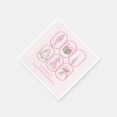 くるみ割り人形の少女　楽しい小さな結婚前のお茶会 スタンダードカクテルナプキン (角)