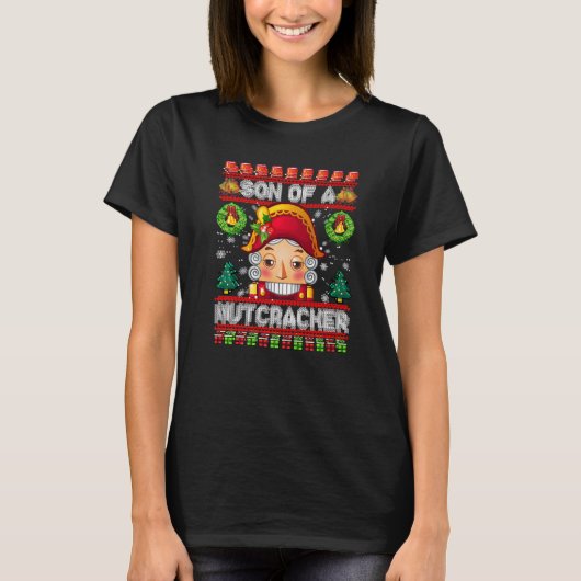 くるみ割り人形の息子 Deez Nuts クリスマス ださいセーター Tシャツ (正面)