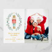 くるみ割り人形の水彩画の写真 箔シーズンポストカード (正面)