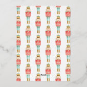 くるみ割り人形の水彩画3枚の写真 箔シーズンカード (裏面)