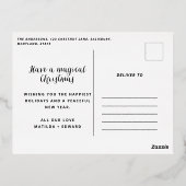 くるみ割り人形の水彩画3枚の写真 箔シーズンポストカード (裏面)