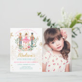 くるみ割り人形の誕生日ガール バレエガール シュガープラム 招待状 (スタンド正面)