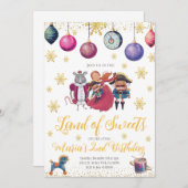 くるみ割り人形の誕生日パーティー招待状 招待状 (正面/裏面)