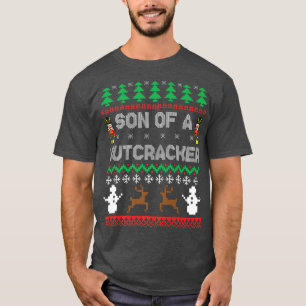 くるみ割り人形の醜いおもしろいクリスマスセーターPの息子 Tシャツ