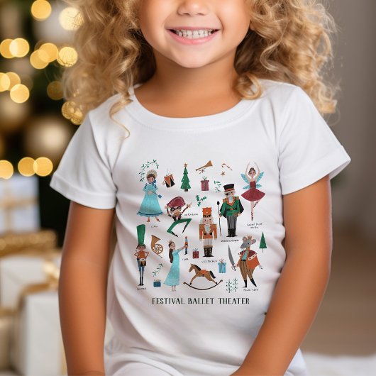 くるみ割り人形バレエのキャラクターたち クリスマス Tシャツ