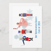 くるみ割り人形バレエのノートカード 招待状 (正面/裏面)