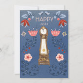 くるみ割り人形バレエの祖父時計の写真 招待状 (正面)