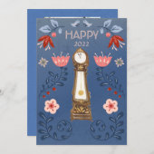 くるみ割り人形バレエの祖父時計の写真 招待状 (正面/裏面)