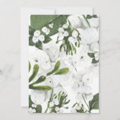 くるみ割り人形バレエグリーンリースのクリスマスカード 招待状 (裏面)