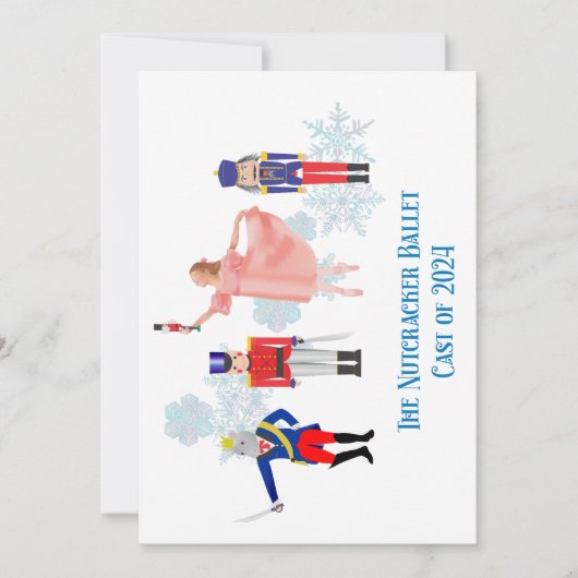くるみ割り人形バレエ便箋 招待状 (正面)