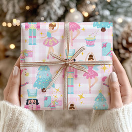 くるみ割り人形バレエ クリスマスパステル包装紙 ラッピングペーパー