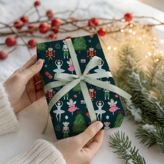 くるみ割り人形バレエ クリスマス包装紙 ラッピングペーパー