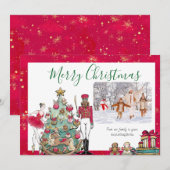 くるみ割り人形バレエ フラット ホリデー カード (正面/裏面)