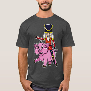くるみ割り人形乗り豚 Tシャツ