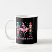 くるみ割り人形部隊バレエダンスメリークリスマス女性 コーヒーマグカップ (左)