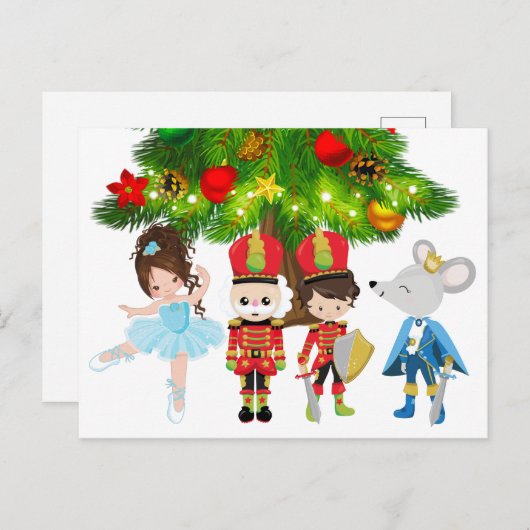くるみ割り人形、クララ、兵隊、マウスキング バレエ シーズンポストカード (正面/裏面)