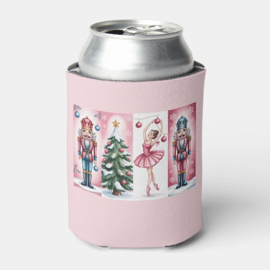 くるみ割り人形 クリスマス 水彩 女性らしい 祝祭 缶クーラー (缶正面)