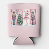 くるみ割り人形 クリスマス 水彩 女性らしい 祝祭 缶クーラー (正面)