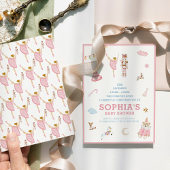 くるみ割り人形 バレリーナ クリスマス ピンク ベビーシャワー 招待状