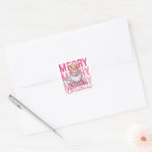 くるみ割り人形 メリークリスマス ピンキーバレエ兵士 スクエアシール (封筒)
