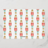 くるみ割り人形 水彩植物画 1枚の写真 箔シーズンカード (裏面)