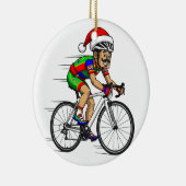 くるみ割り人形 自転車 クリスマス サイクリング Xmas スポーツ セラミックオーナメント (右)