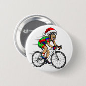 くるみ割り人形 自転車 クリスマス サイクリング Xmas スポーツ 缶バッジ (正面&裏面)