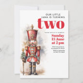 くるみ割り人形 赤い 魔法の 誕生日 招待状 (正面)