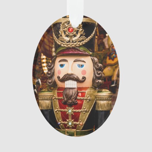 くるみ割り兵士が年を追加クリスマスツリーかわいい オーナメント (正面)