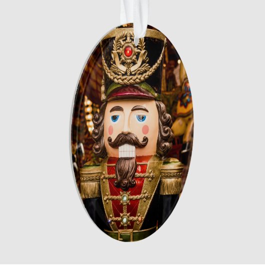 くるみ割り兵士が年を追加クリスマスツリーかわいい オーナメント (正面)