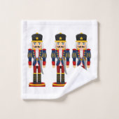 くるみ割り兵士のかわいらしクリスマスバスタオルセット バスタオルセット (ウォッシュタオル)