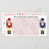 くるみ割り兵士のクリスマスフォト シーズンカード (正面/裏面)