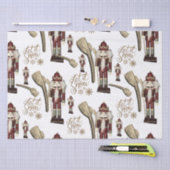 くるみ割り兵士のクリスマスレット雪金ゴールド 薄葉紙 (クラフト)