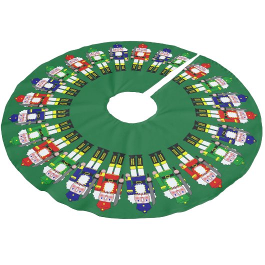 くるみ割り兵士のクリスマス ブラッシュドポリエステルツリースカート (アングル)