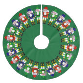 くるみ割り兵士のクリスマス ブラッシュドポリエステルツリースカート (正面)