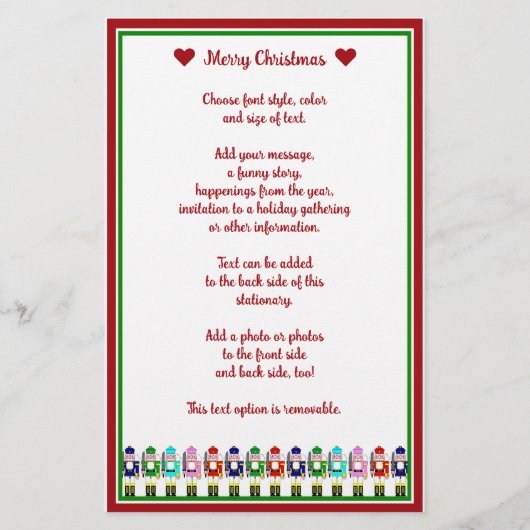 くるみ割り兵士のクリスマス 便箋 (正面)