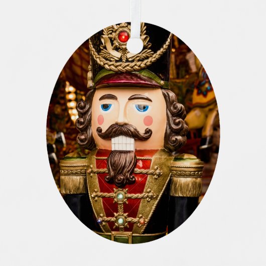 くるみ割り兵士クリスマスツリーの追加の年 メタルオーナメント (正面)
