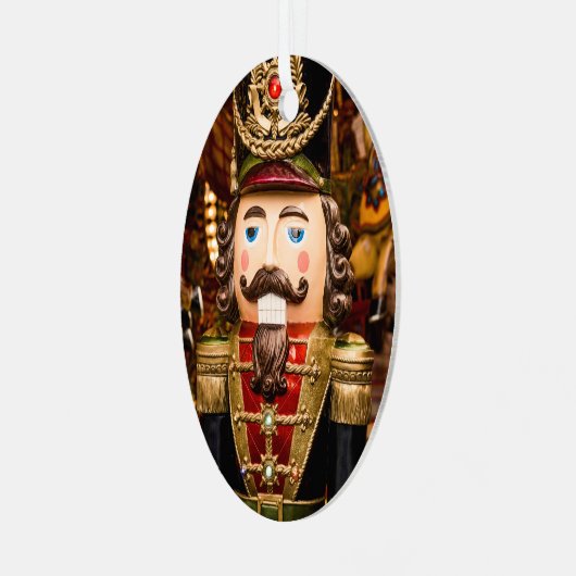 くるみ割り兵士クリスマスツリーの追加の年 メタルオーナメント (正面左)