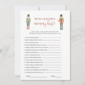 くるみ割り兵士クリスマスベビーシャワーゲーム 招待状 (正面)