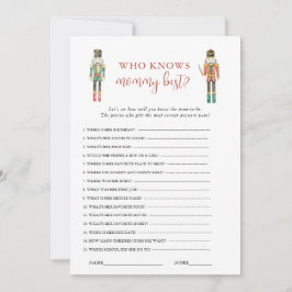 くるみ割り兵士クリスマスベビーシャワーゲーム 招待状