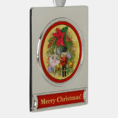 くるみ割り兵士シュガープラム妖精クリスマスクリスマス シルバープレートバナーオーナメント (右)