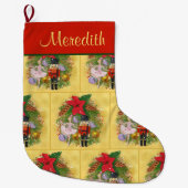 くるみ割り兵士シュガープラム妖精クリスマスクリスマス ラージクリスマスストッキング (正面)