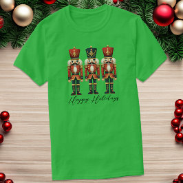 くるみ割り兵士ハッピーホリデーダーク Tシャツ