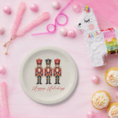 くるみ割り兵士ハッピーホリデー ペーパープレート (パーティー)