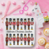 くるみ割り兵士パーソナライズ文字かわいいクリスマス ペーパープレート (パーティー)