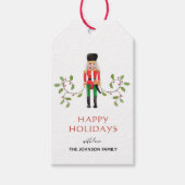 くるみ割り兵隊のハッピーホリデーギフトタグ ギフトタグ (正面)