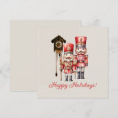 くるみ割り兵隊のハッピーホリデー　コッコー 招待状 (正面/裏面)